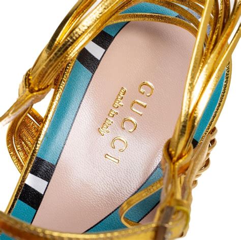 gucci women's strappy sandal|Gucci allie knotted sandals.